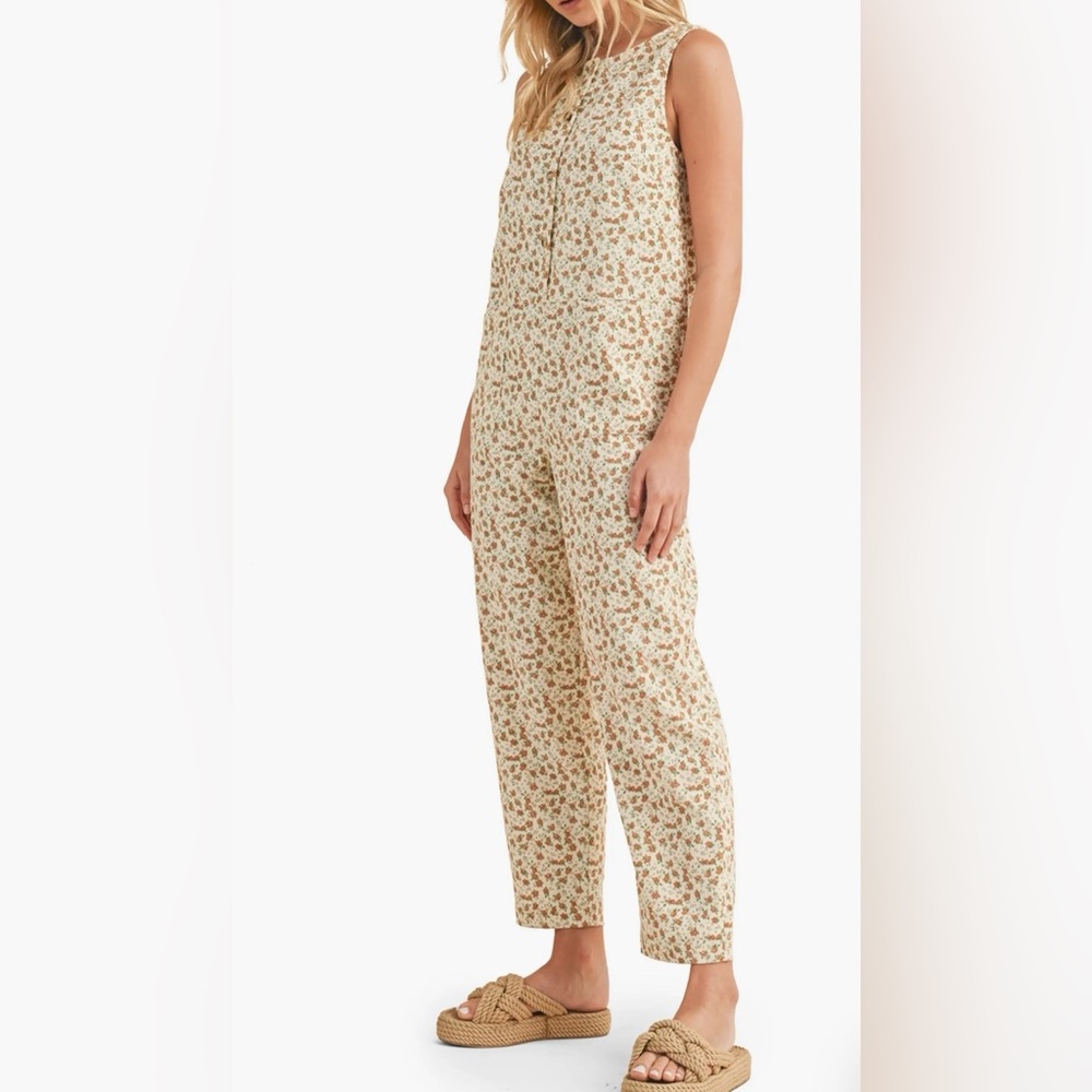 Floral Print Jumpsuit - Picture 2 of 12